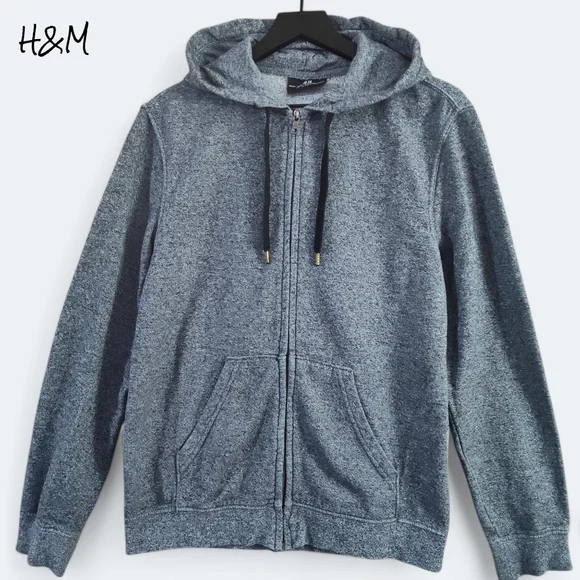 H&M Men's Full Zip Sweatshirt Hoodie Size Small - Picture 1 of 7